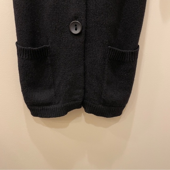 Vince Wool Black Preppy Cardigan Y2K Whimsigoth Academia - Picture 2 of 6